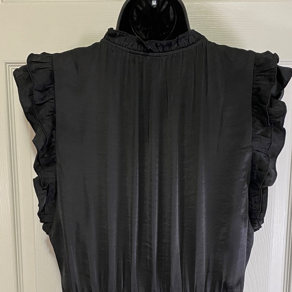 NWT B B Dakota Steve Madden Black Ruffle Mini Dress Medium - Picture 4 of 9